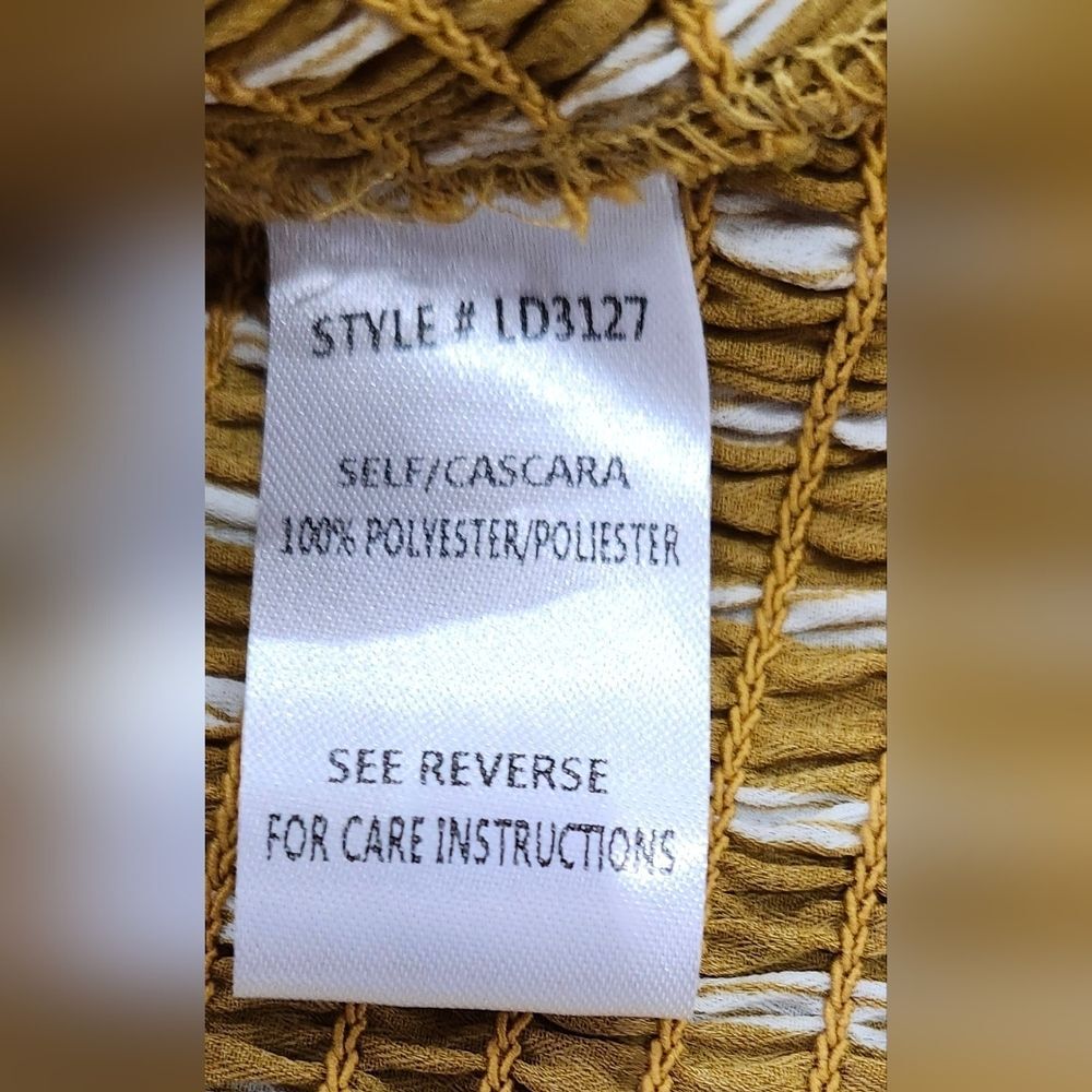 Forever 21 Mustard and White Striped Long Sleeve Dress - Picture 10 of 11